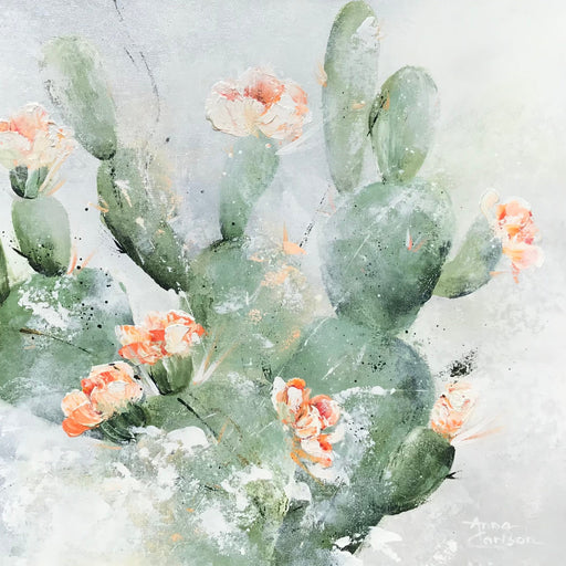 Photo of "Oputina Tomentosa" Acrylic painting depicting cactus