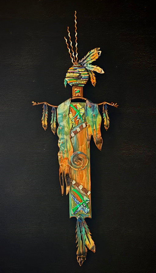 Photo of Steel and Fused Glass Sculpture by T/M Alexander