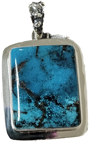 Photo of turquoise and silver pendant by Pam Springall