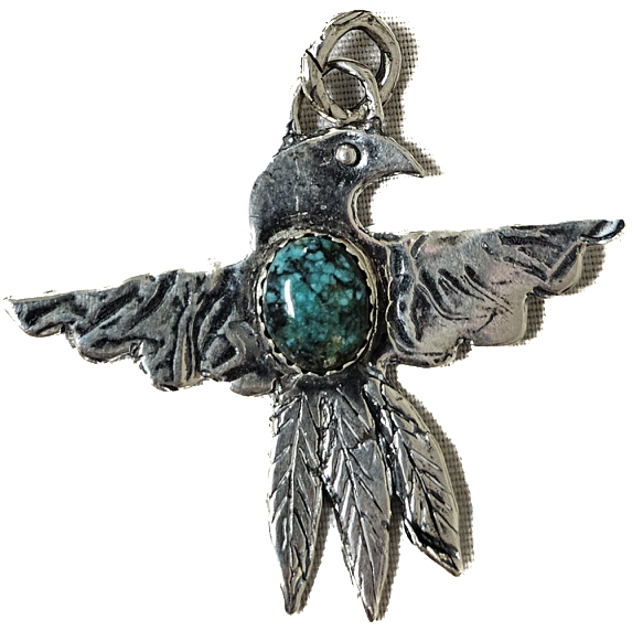 Photo of Turquoise and Silver Pendant by Pam Springall