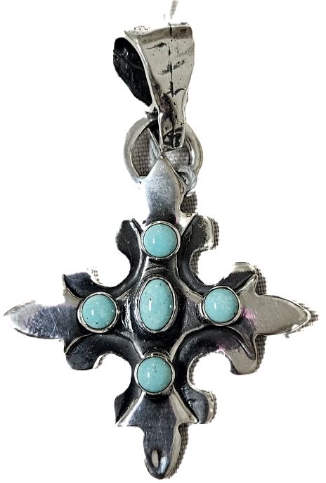 Photo of Turquoise and Silver Pendant by Pam Springall
