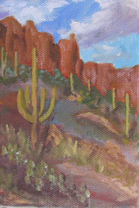 Landscape oil painting by Lil Leclerc