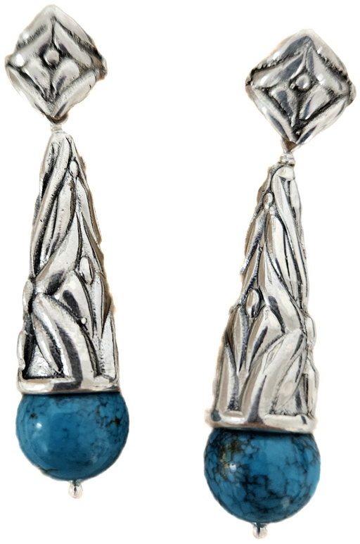 Photo of Silver and Turquoise earrings by Shreve Saville