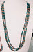 3 Strand turquoise and oyster shell bead necklace