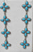Extra long turquoise drop earrings