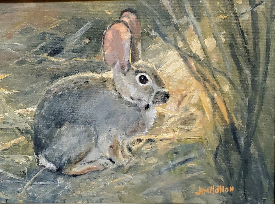 Photo of Oil Painting of Bunny by Jim Hollon