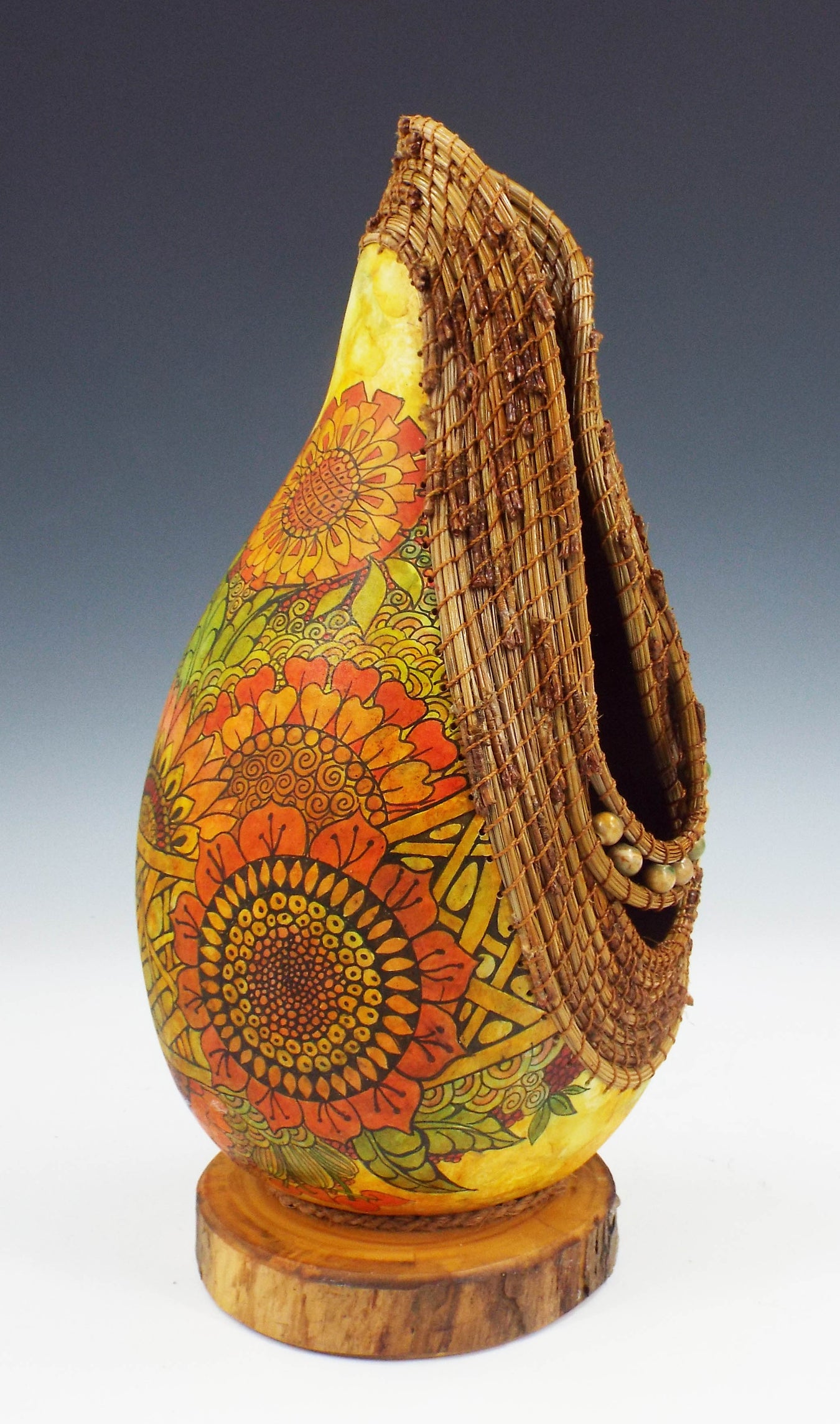 Photo of gourd sculpture by Judy Richie