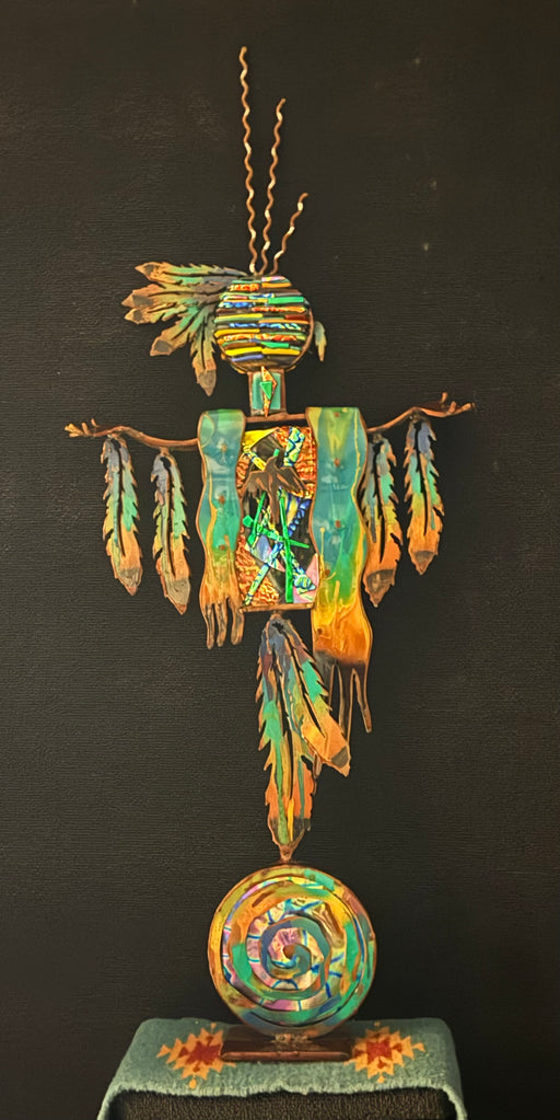 Photo of Steel and Fused Glass Sculpture by T/M Alexander