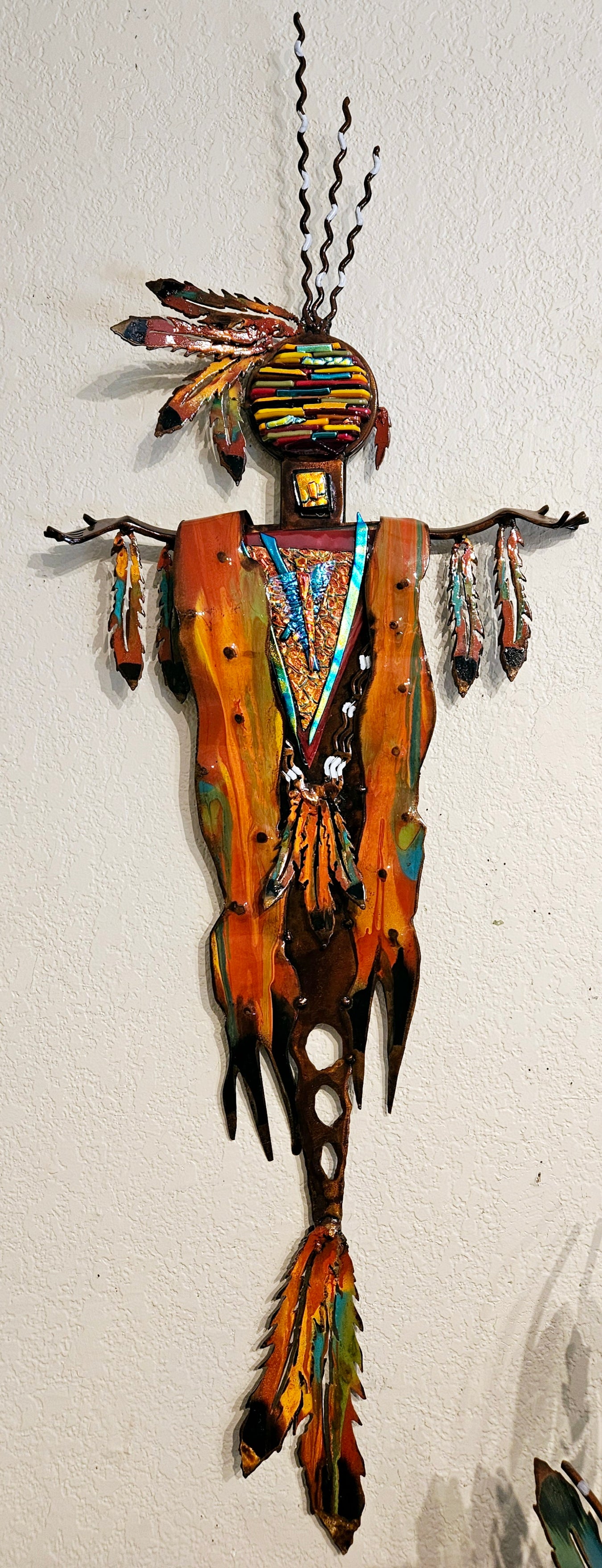 Photo of Steel and Fused Glass sculpture by T/M Alexander