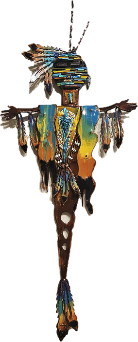Steel and Fused Glass sculpture by T/M Alexander