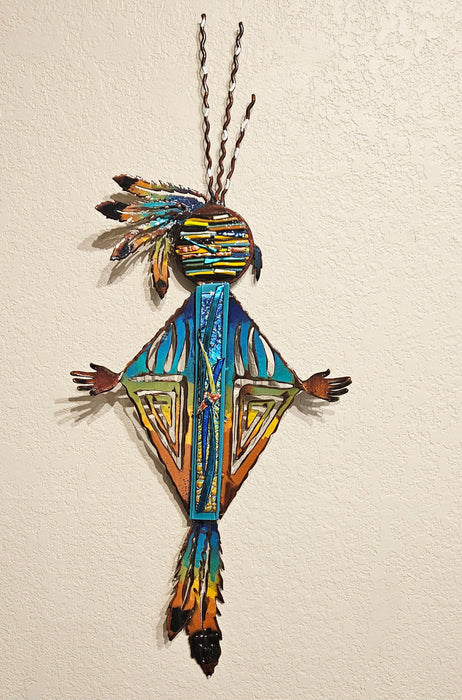 Steel and Fused Glass sculpture by T/M Alexander