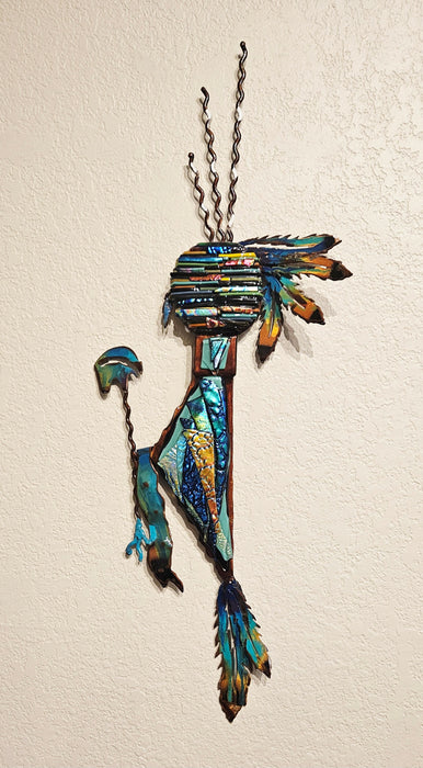 Steel and Fused Glass sculpture by T/M Alexander