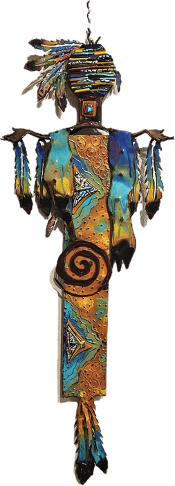 Steel and Fused Glass sculpture by T/M Alexander
