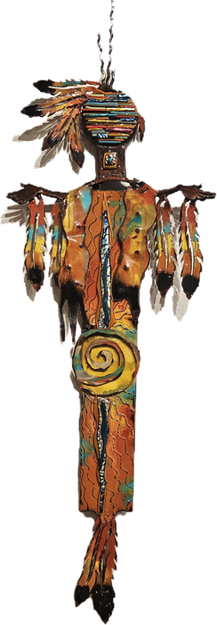 Steel and Fused Glass sculpture by T/M Alexander