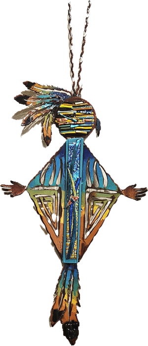 Steel and Fused Glass sculpture by T/M Alexander