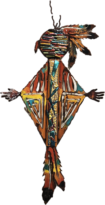 Steel and Fused Glass sculpture by T/M Alexander