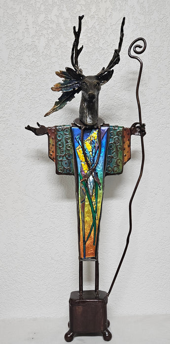 Photo of Steel and Fused Glass sculpture by T/M Alexander