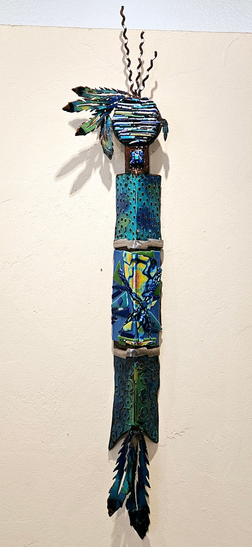 Photo of Steel and Fused Glass sculpture by T/M Alexander