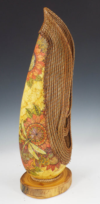 Photo of gourd sculpture by Judy Richie