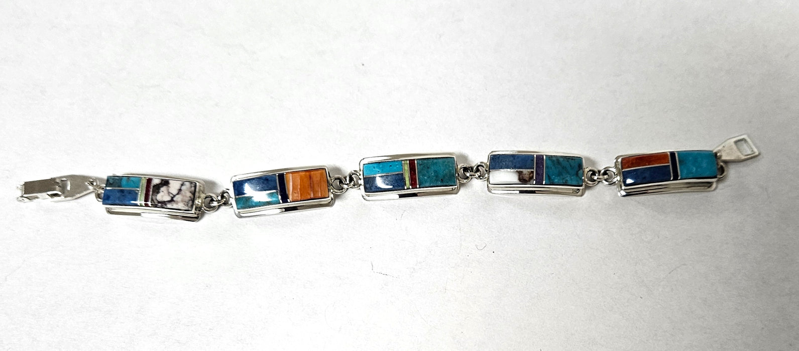WM150 Multi Stone Link Bracelet by Wayne Muskett