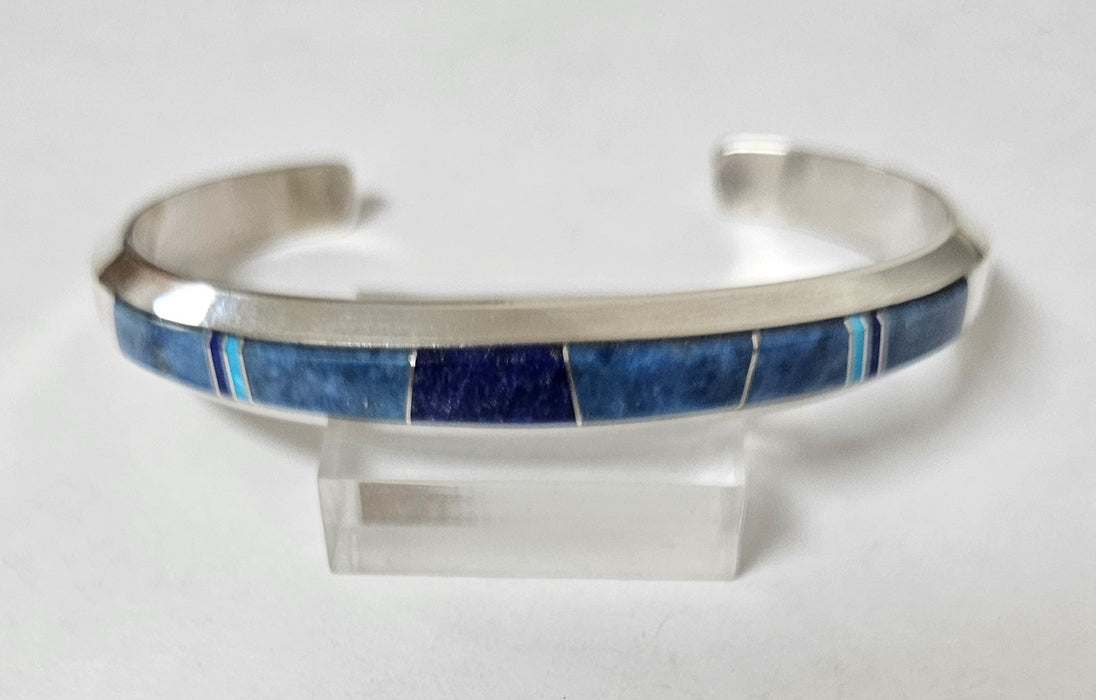 WM149 Men's Mixed Lapis Narrow Cuff