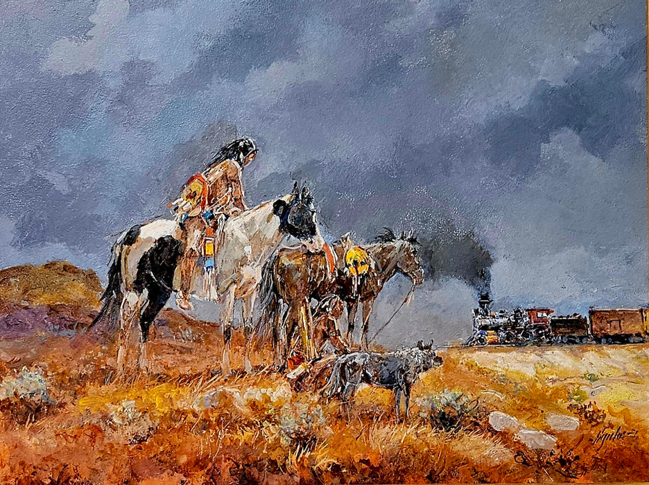 SB  Watching the Iron Horse by Santos Barbosa