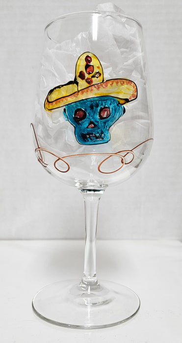 LLWine Stemmed White Day of the Dead 18