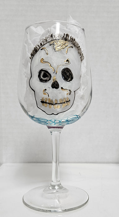 LLWine Stemmed White Day of the Dead 21