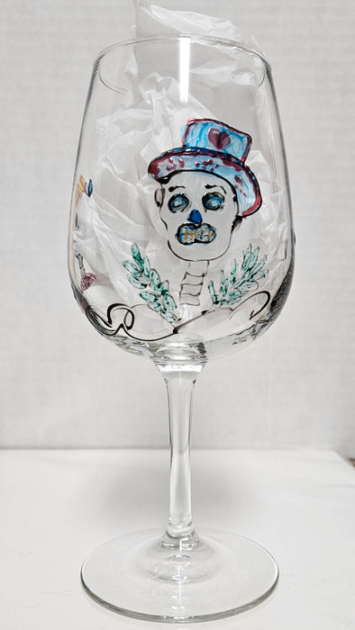 LLWine Stemmed White Day of the Dead 22