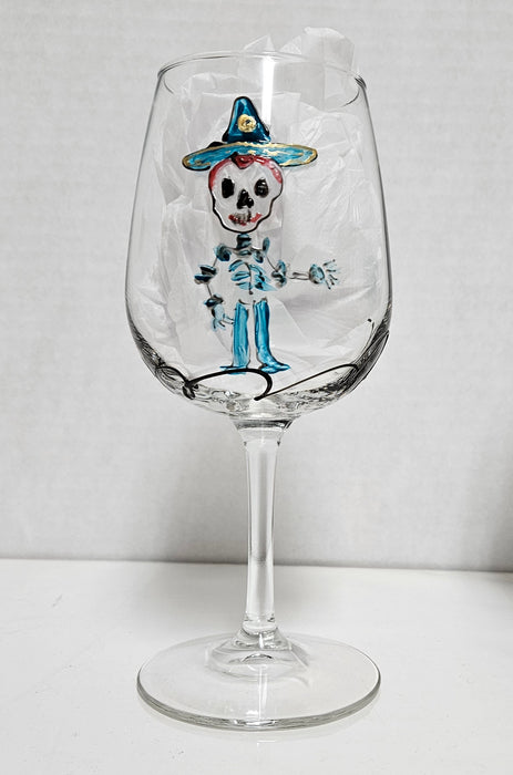 LLWine Stemmed White Day of the Dead 24