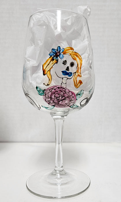 LLWine Stemmed White Day of the Dead 22