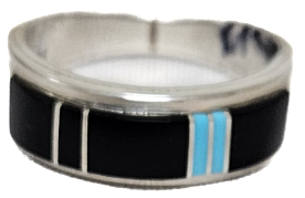 Photo of inlayed ring by Wayne Muskett